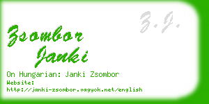 zsombor janki business card